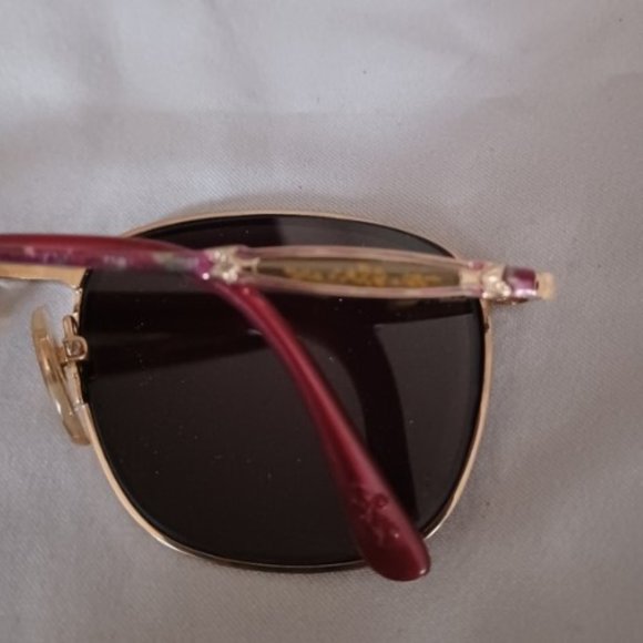 Vintage Laura Ashley Heather gold dark pink 135 sunglasses prescription frames - Picture 4 of 6